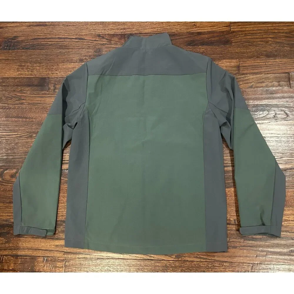 J. Crew Green Gray Colorblock Performance Jacket Men's Size Medium